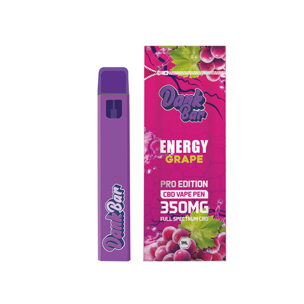 Dank Bar Pro Edition 350mg Full Spectrum CBD Vape Disposable by Purple Dank - 12 flavours