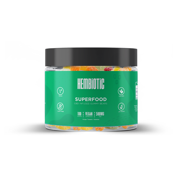 Hembiotic 500mg CBD Gummy Bears - 100g