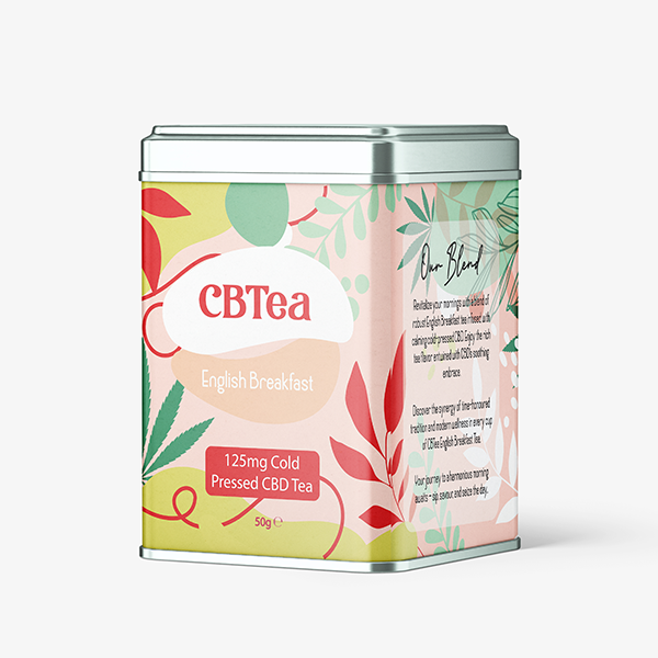 CBTea 125mg Cold Pressed Full Spectrum CBD English Breakfast 50g